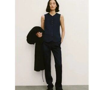 Zara ZW Collection 2 Piece Suit Set Minimalist Vest and Pants